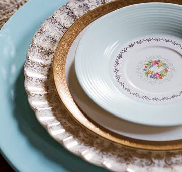 Mix and match vintage dishes